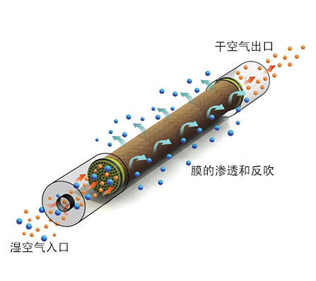 小流量壓縮空氣干燥設(shè)備-SR CMD膜干燥器的原理