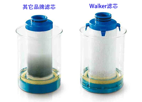 WALKER精密過濾器濾芯采用斥油斥水的硼硅纖維材料作濾材